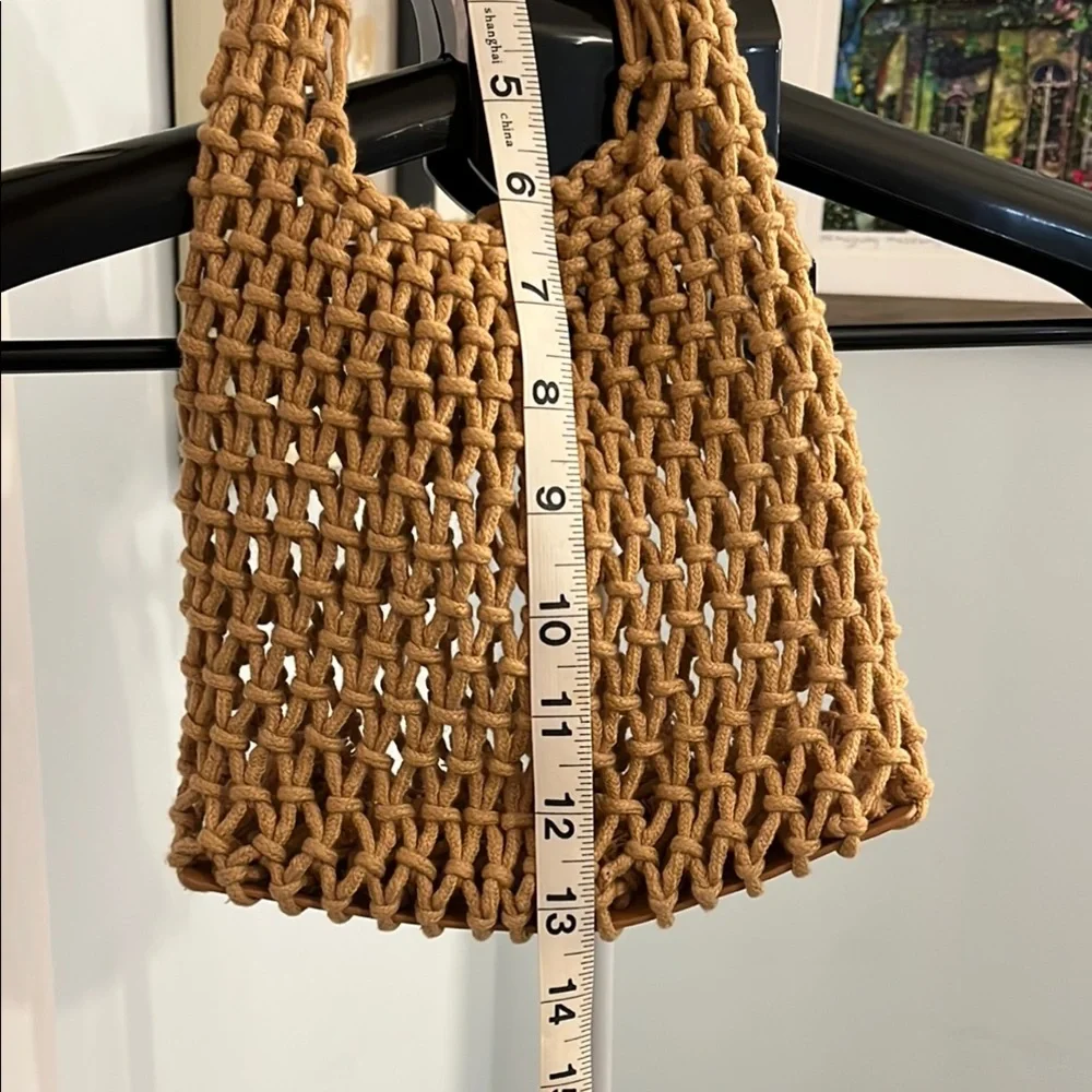 Hat attack Lizzie Tan Woven mini bag
